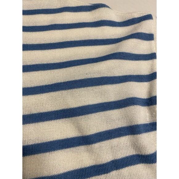 mer sea MERSEA Catalina Sweater Shirt Top One Size Stripes French Blue White GUC - Picture 11 of 16